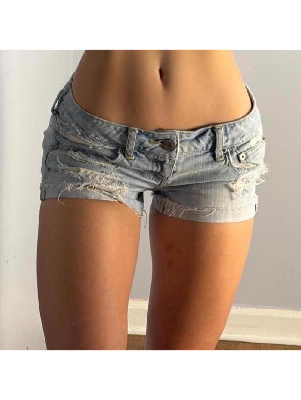 vintage Y2K American Eagle denim microshorts - Picture 2 of 8